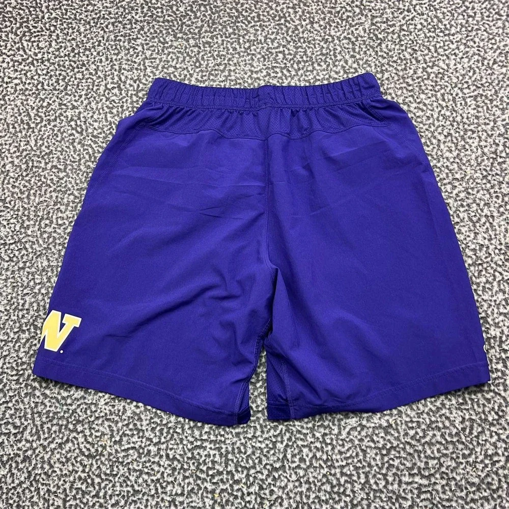 Adidas Washington Huskies Athletic Gym Shorts Mens 29 Purple Pockets